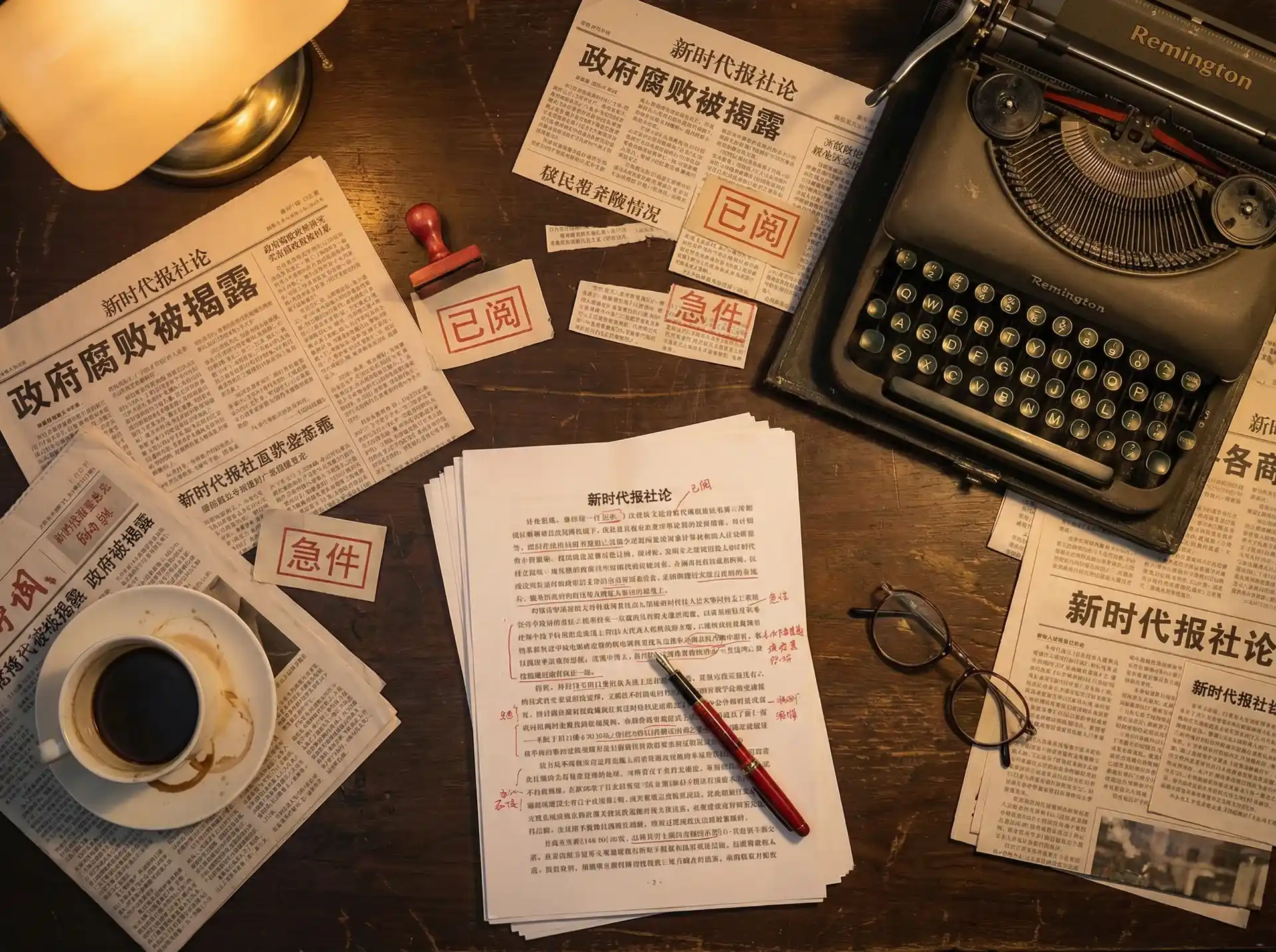 每日吃瓜 - 报社编辑部工作场景